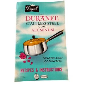 Vintage Regal Duranel Cookware Recipe Instruction BookletStainless Clad Aluminum